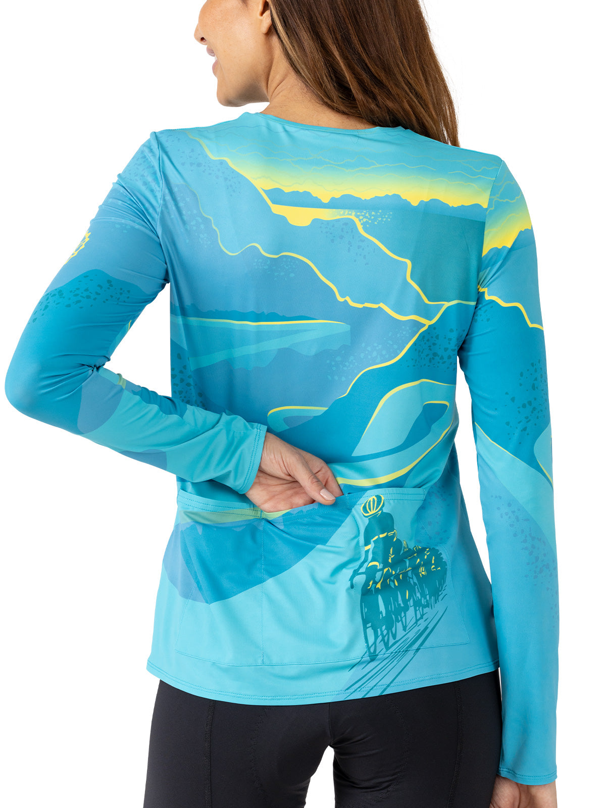 Terry Soleil Flow Long Sleeve Bike Top in color || Costa Brava