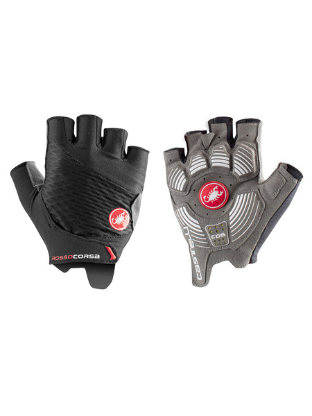 Rosso Corsa Bike Gloves — Black / Small