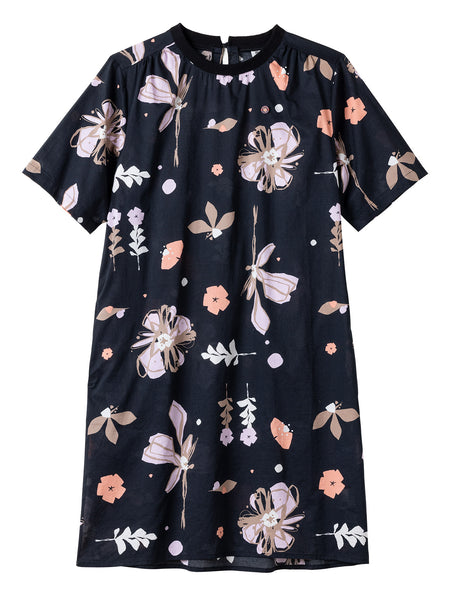 Maloja Kapana Dress in color || Black Flora