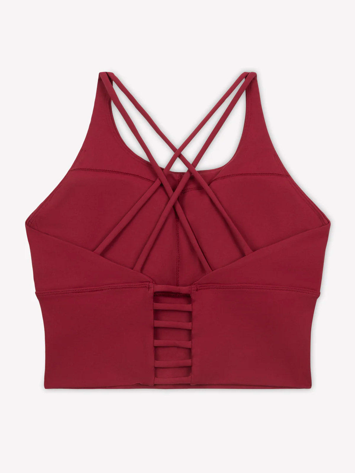 Tiem Athletic Strappy TM Sports Bra in Merlot Colorway