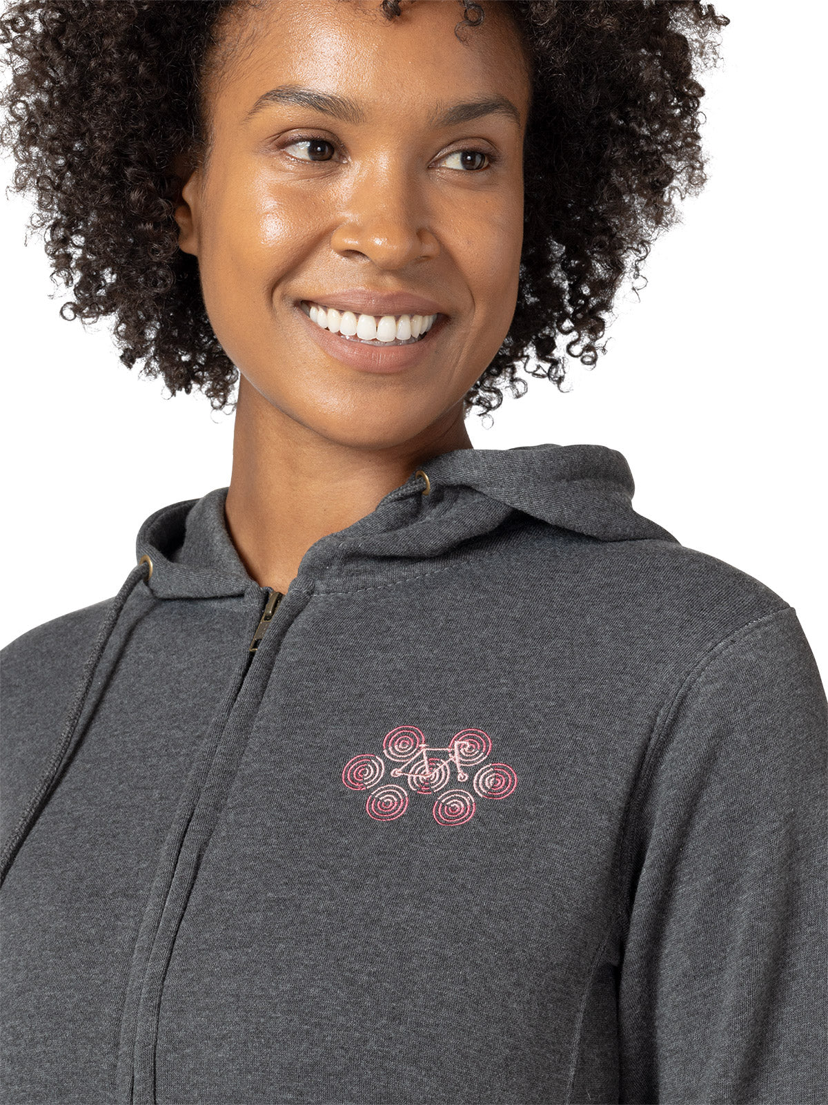 Terry Racer Hooded Sweatshirt in color || Charcoal