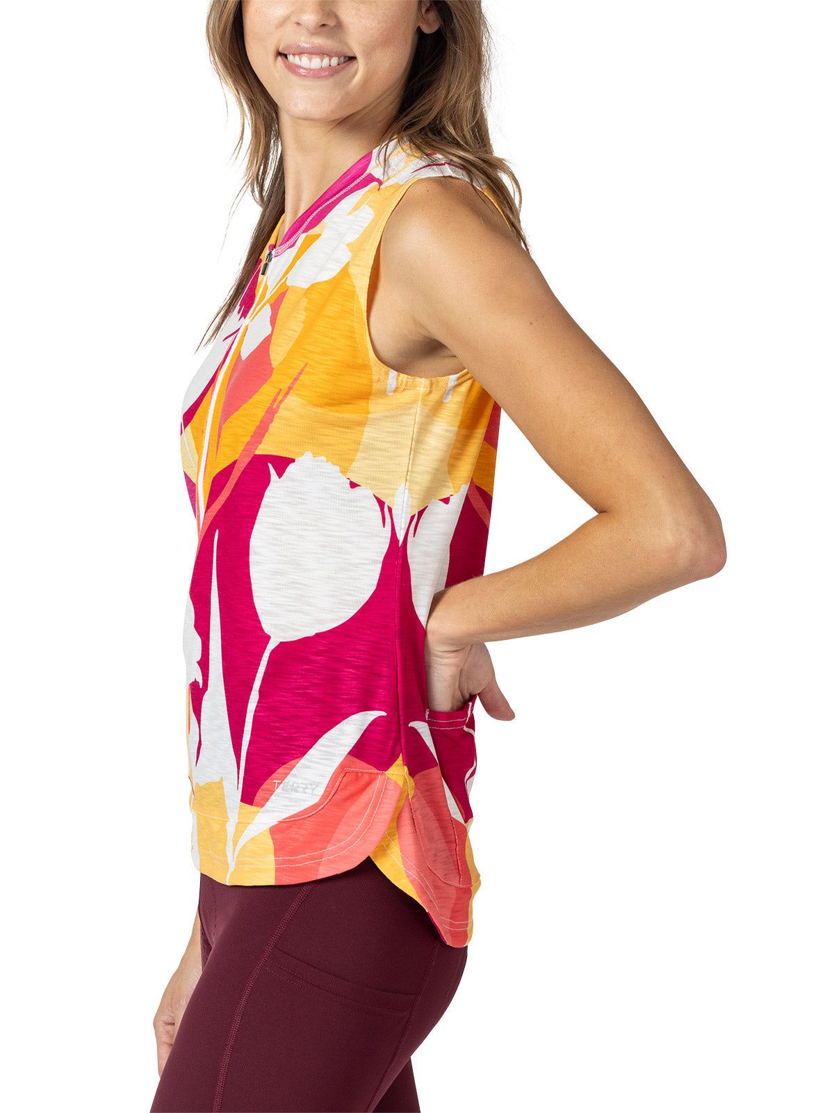 Terry Wayfarer Sleeveless Bike Top in Silhouette Colorway