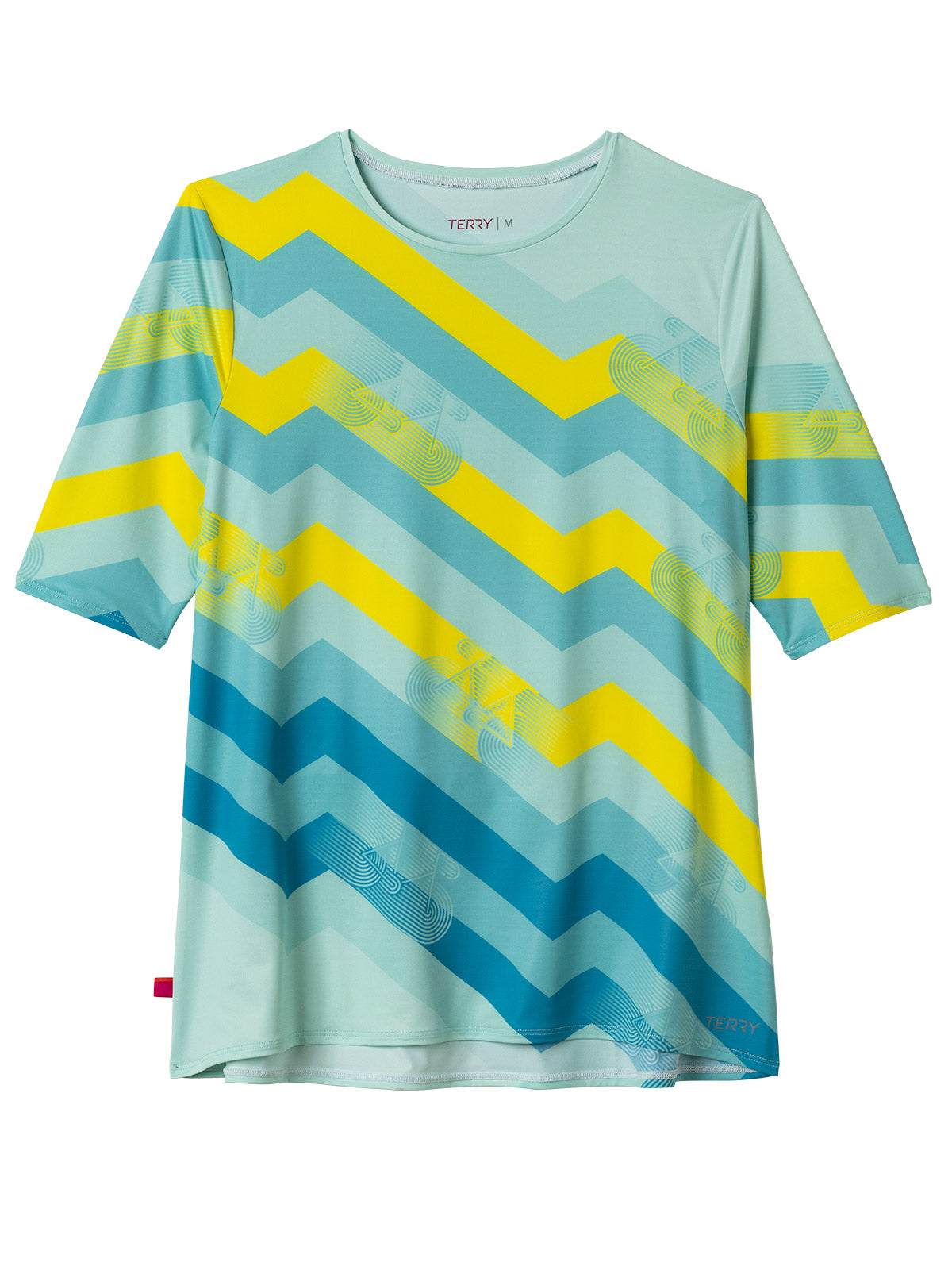 Terry Soleil Flow Short Sleeve Bike Top in Level Up Yellow Colorway