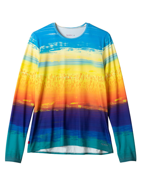 Terry Soleil Flow Long Sleeve Bike Top in color || Sunrise