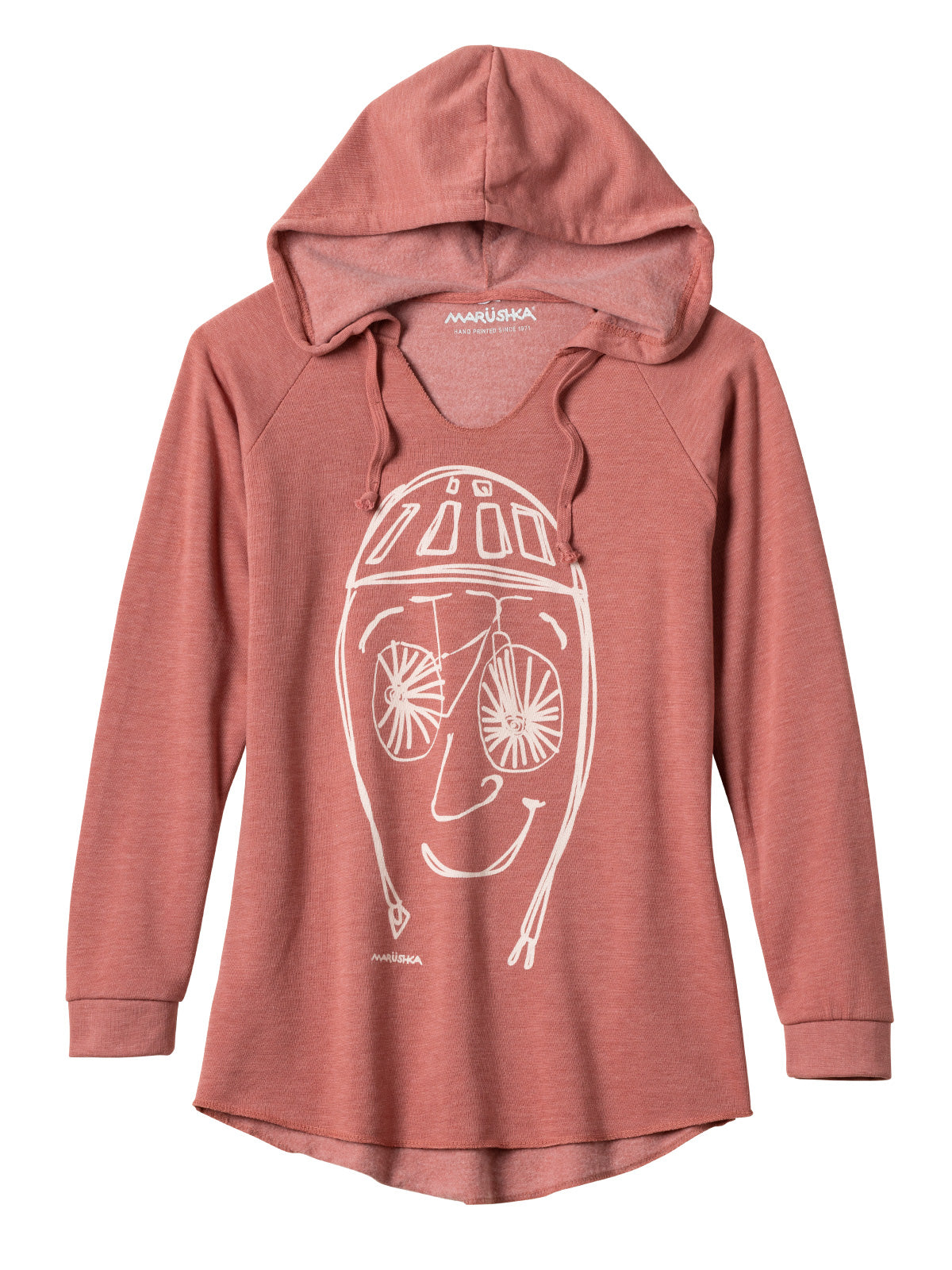 Marushka Notch Hoody in Dusty Rose | Helmet Hair Colorway