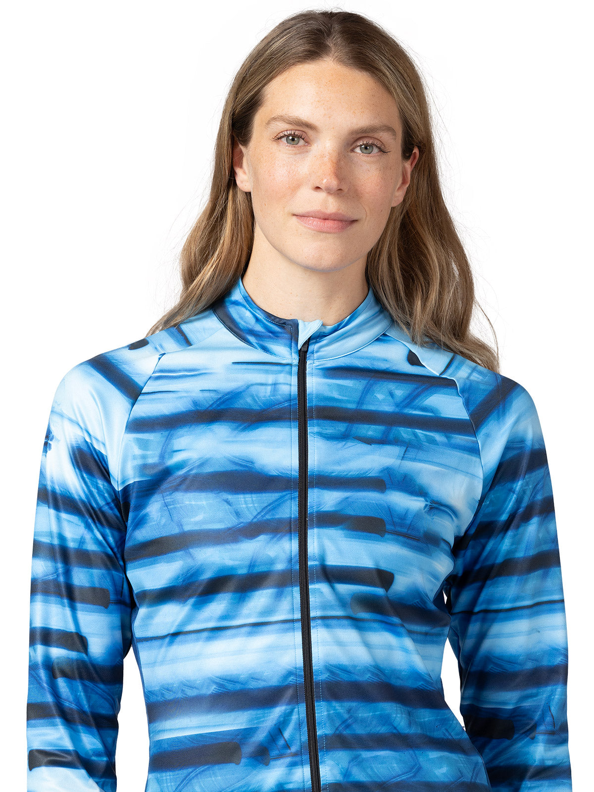 Terry Thermal Full Zip Bike Jersey in color || Blur