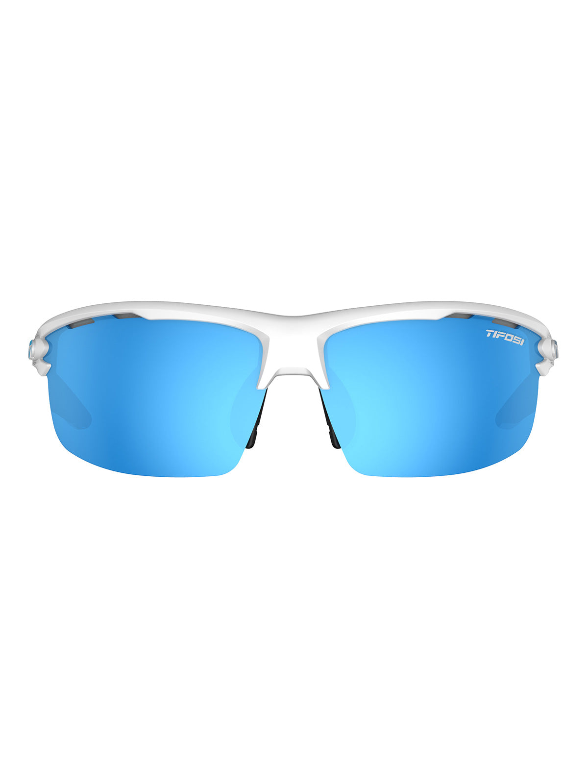 Tifosi Rivet Bike Sunglasses in Matte White| Clarion Blue Interchangeable Colorway