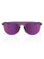 100% Legere Coil Sunglasses in Matte Gunmetal |Purple Mirror Colorway