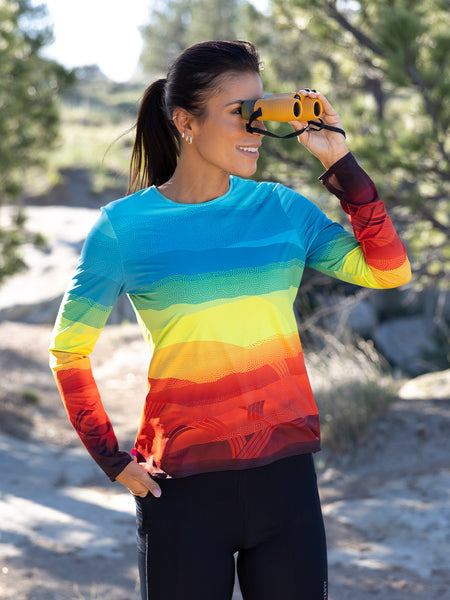 Terry Soleil Free Flow Long Sleeve Multi Sport Top in color || Sedona