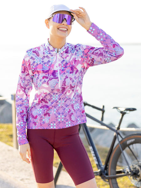 Terry Sunblocker Bike Jersey in color || Lavender Mosaic