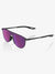 100% Legere Coil Sunglasses in Matte Gunmetal |Purple Mirror Colorway