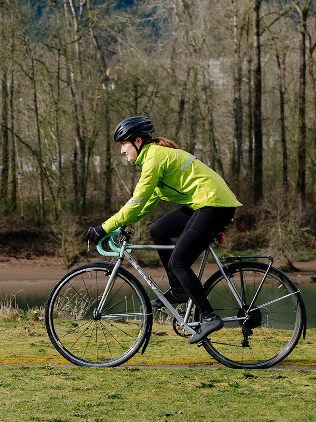 Showers Pass Century CC Bike Jacket in Leaf Green Colorway