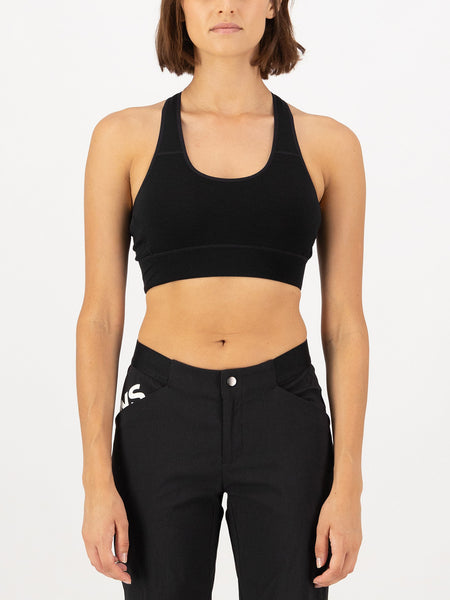 Mons Royale Stratos Merino Bra in color || Black