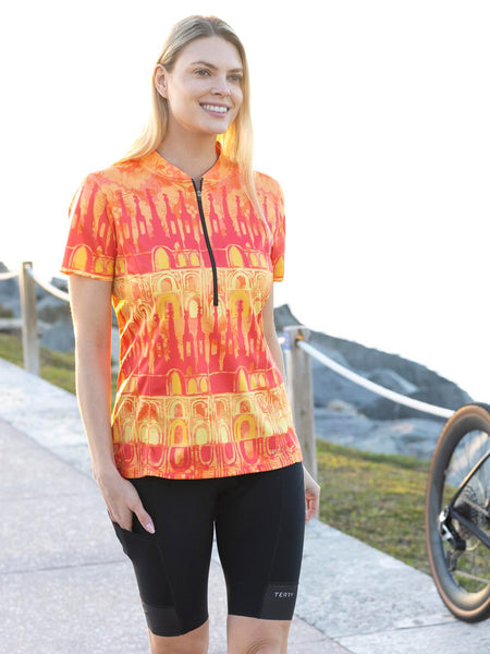 Terry Actif Bike Jersey in color || Barcelona Sunset