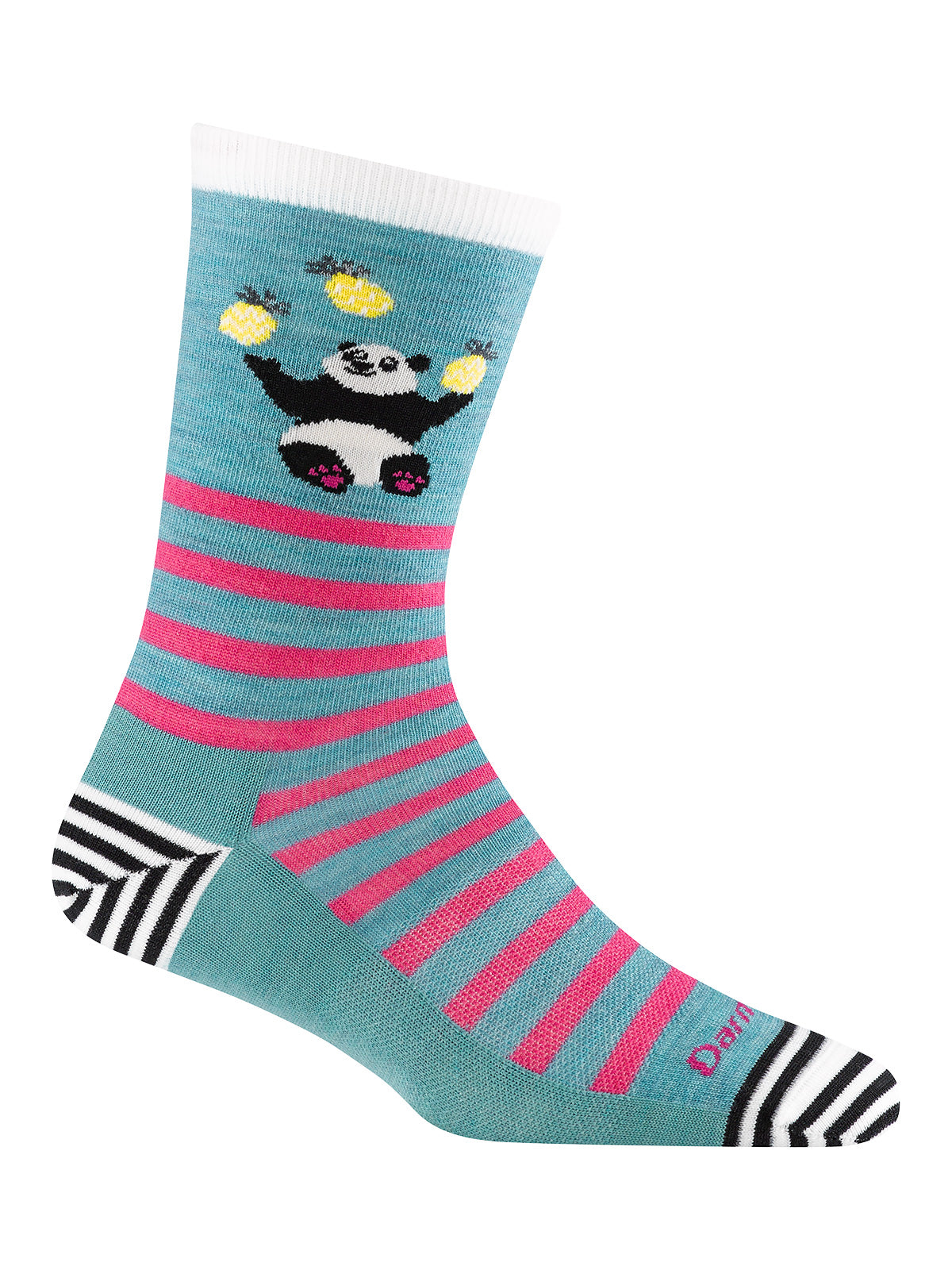 Darn Tough Animal Haus Crew Cycling Socks in Lagoon Colorway