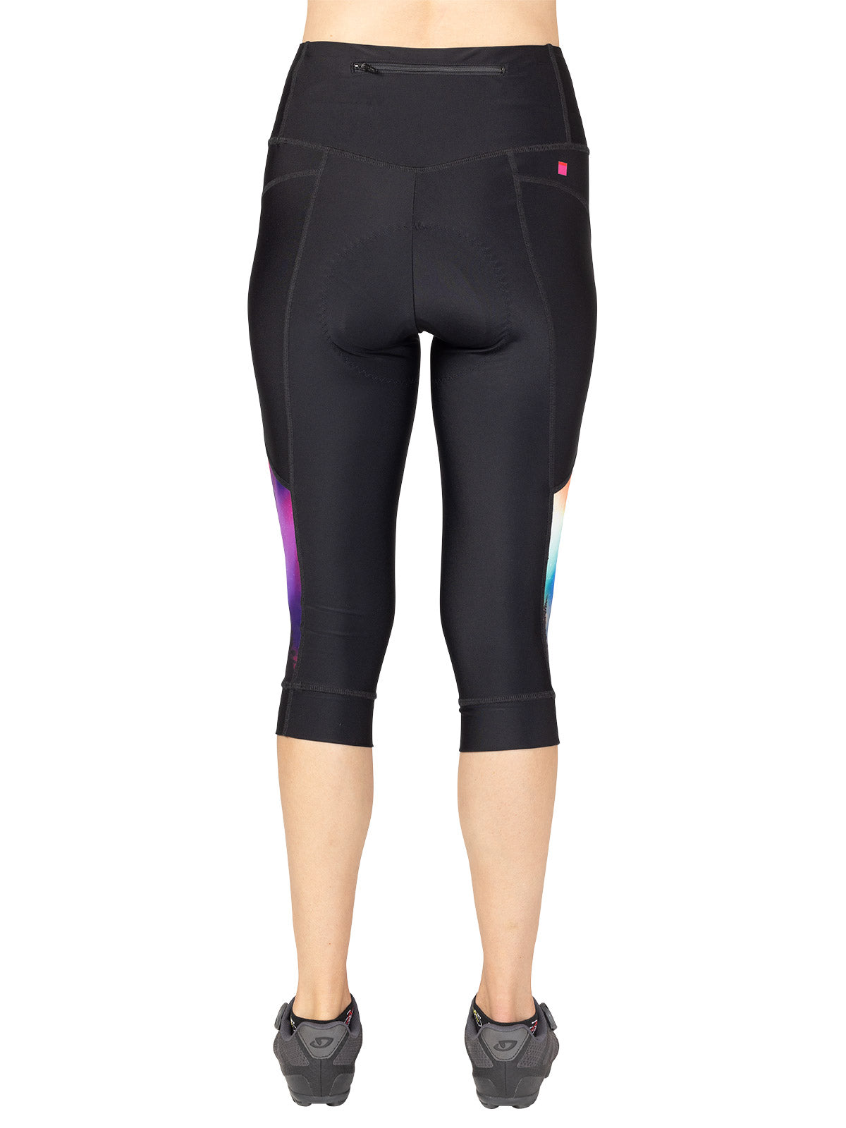 Terry Soleil Bike Capri in Black | Northern Lights Colorway