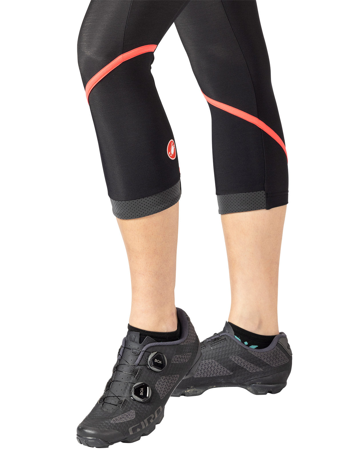 Castelli Velocissima Thermal Bike Knicker in Black | Hibiscus Colorway