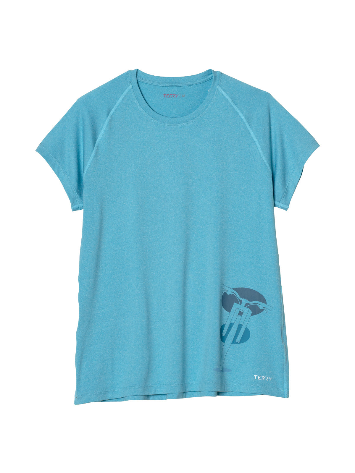 Terry Tech Tee Flow Short Sleeve in color || Horizon Blue Trident Cycle