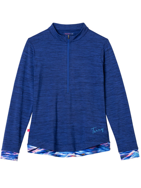 Terry Tulip Bike Jersey in color || Heather Royal