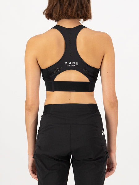 Mons Royale Stratos Merino Bra in color || Black