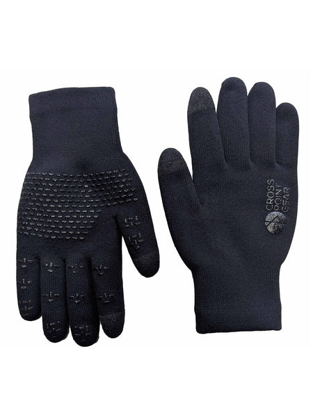 Showers Pass Crosspoint Waterproof Cycling Gloves in color || Black