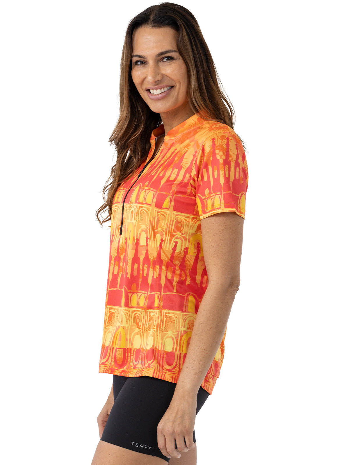 Terry Actif Bike Jersey in color || Barcelona Sunset