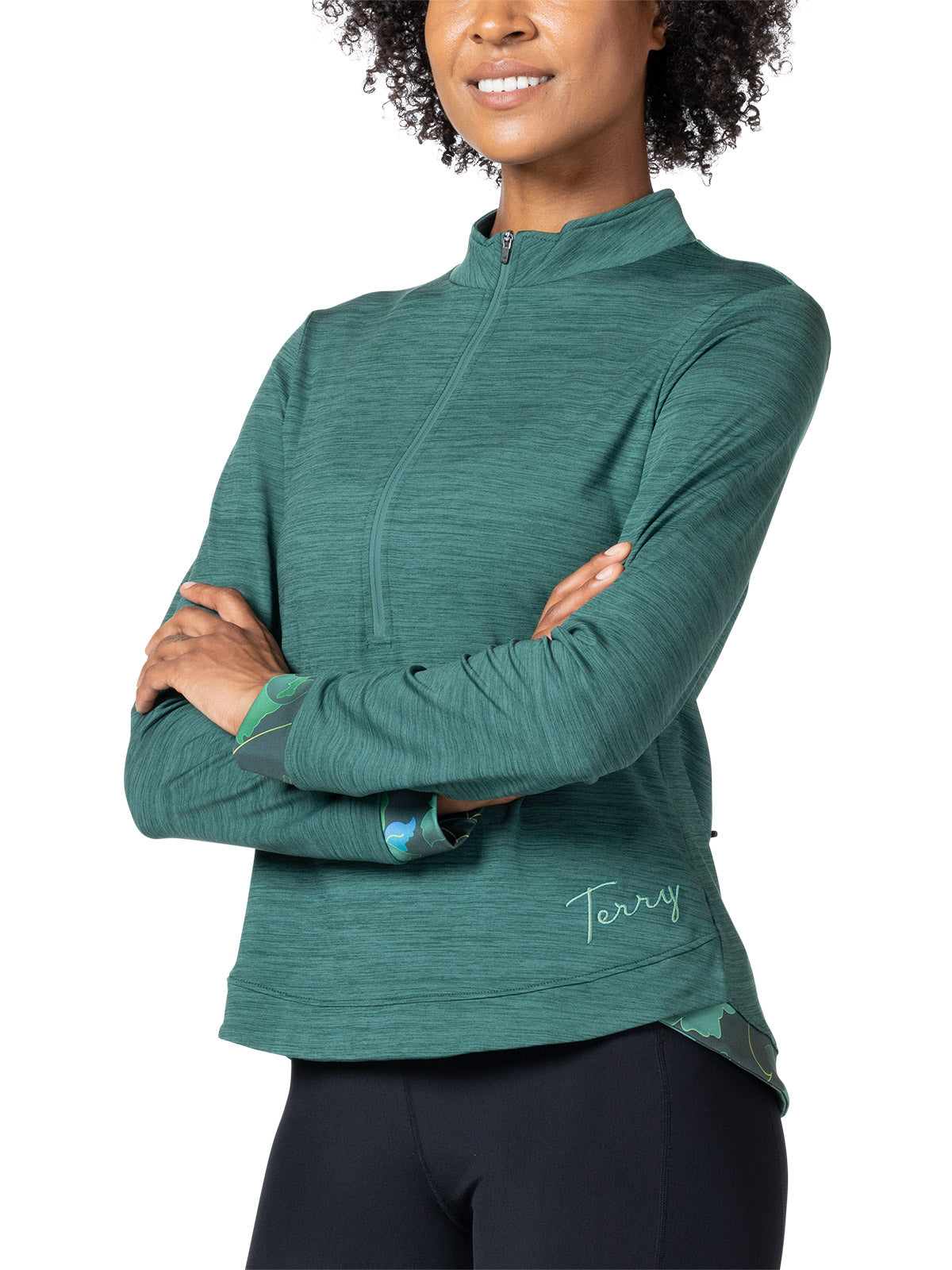 Terry Tulip Bike Jersey in color || Heather Forest