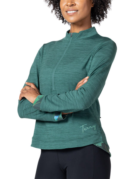 Terry Tulip Bike Jersey in color || Heather Forest