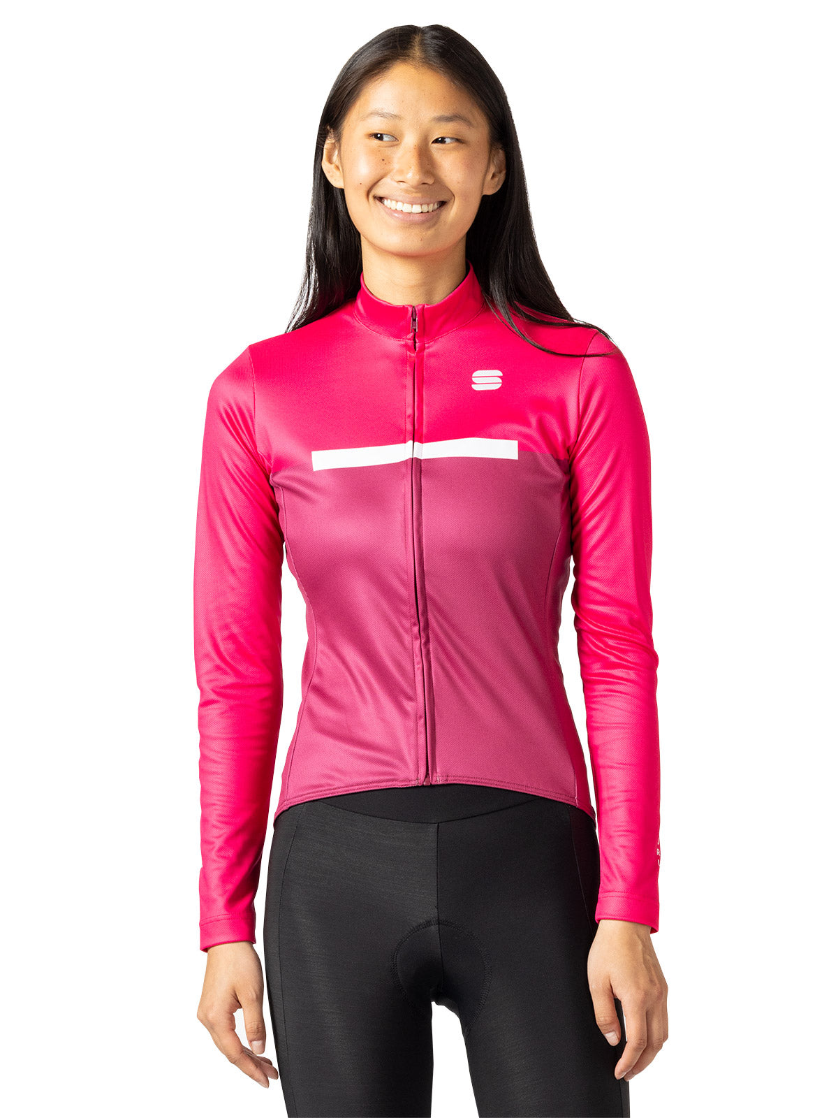 Sportful Pista Thermal Bike Jersey in Raspberry Colorway