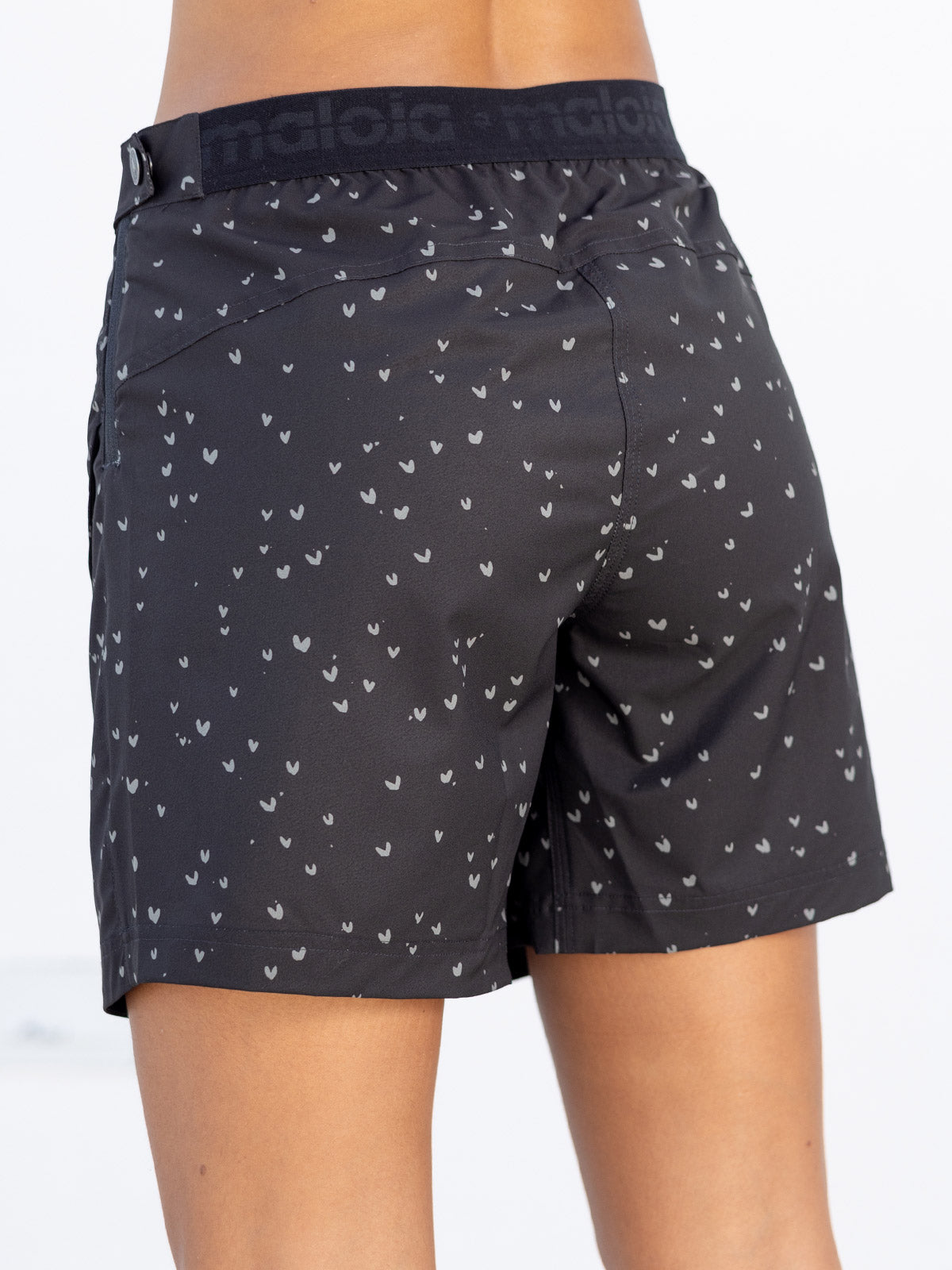 Maloja Germer Bike Skort in Moonless Flying Hearts Colorway