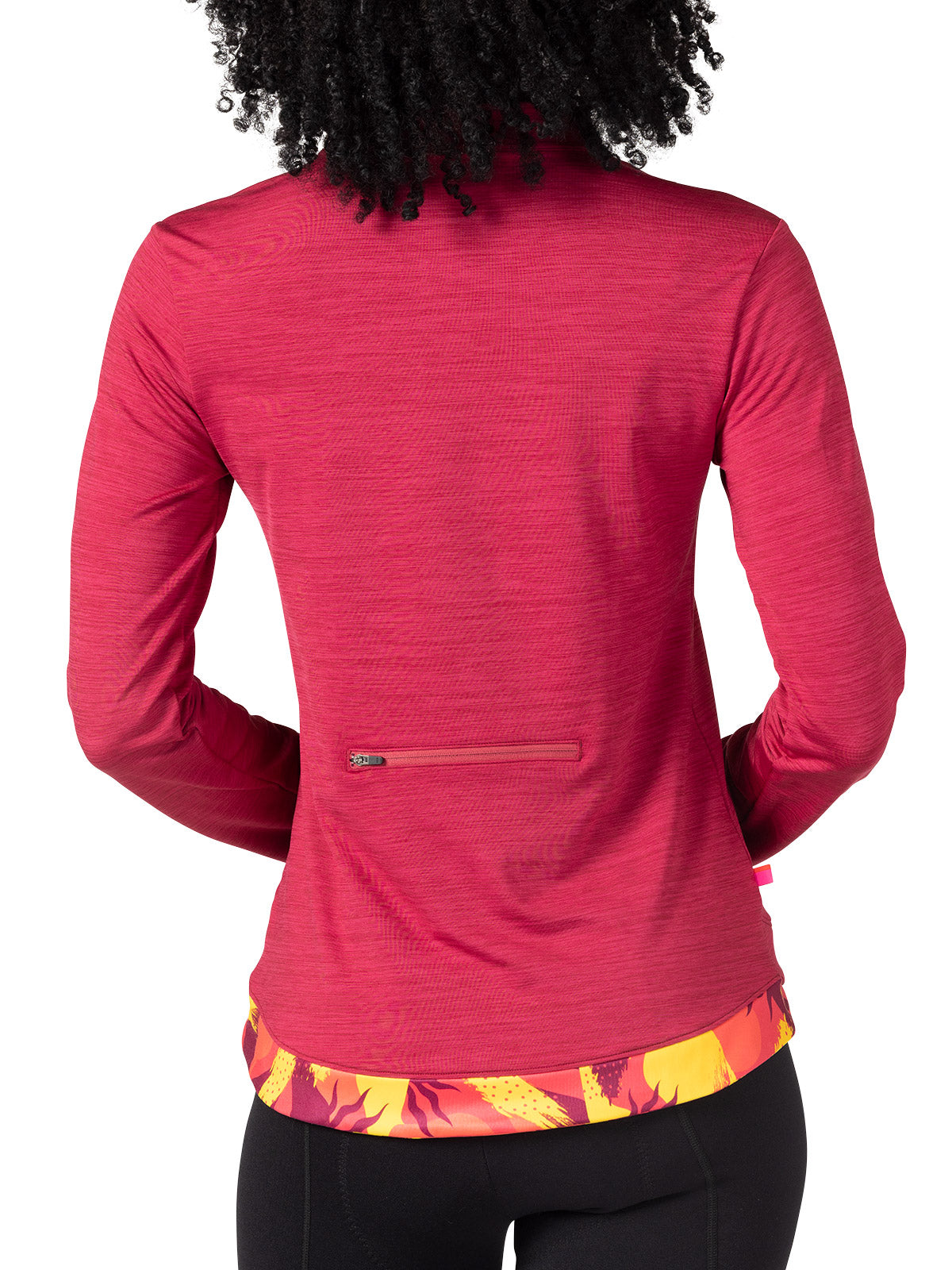 Terry Tulip Bike Jersey in Heather Raspberry Colorway