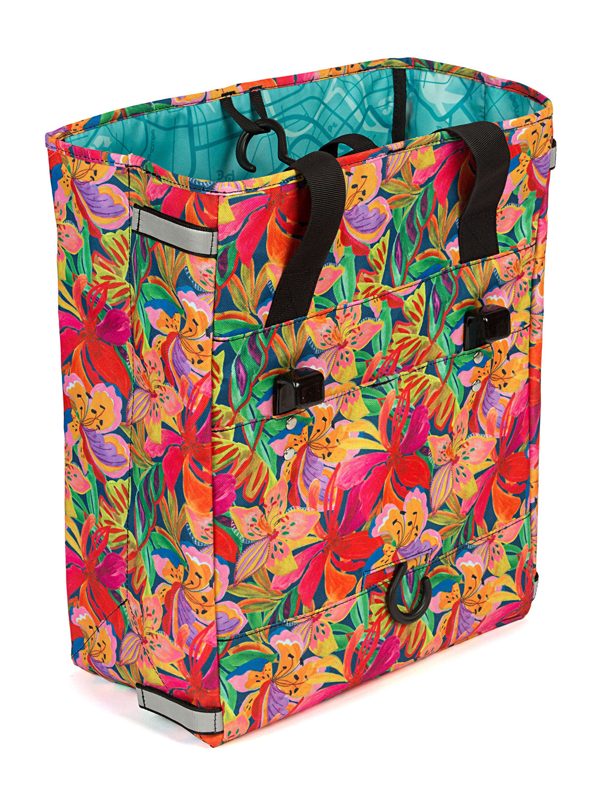 Po Campo Orchard Grocery Bike Pannier in color || Tropical Nights