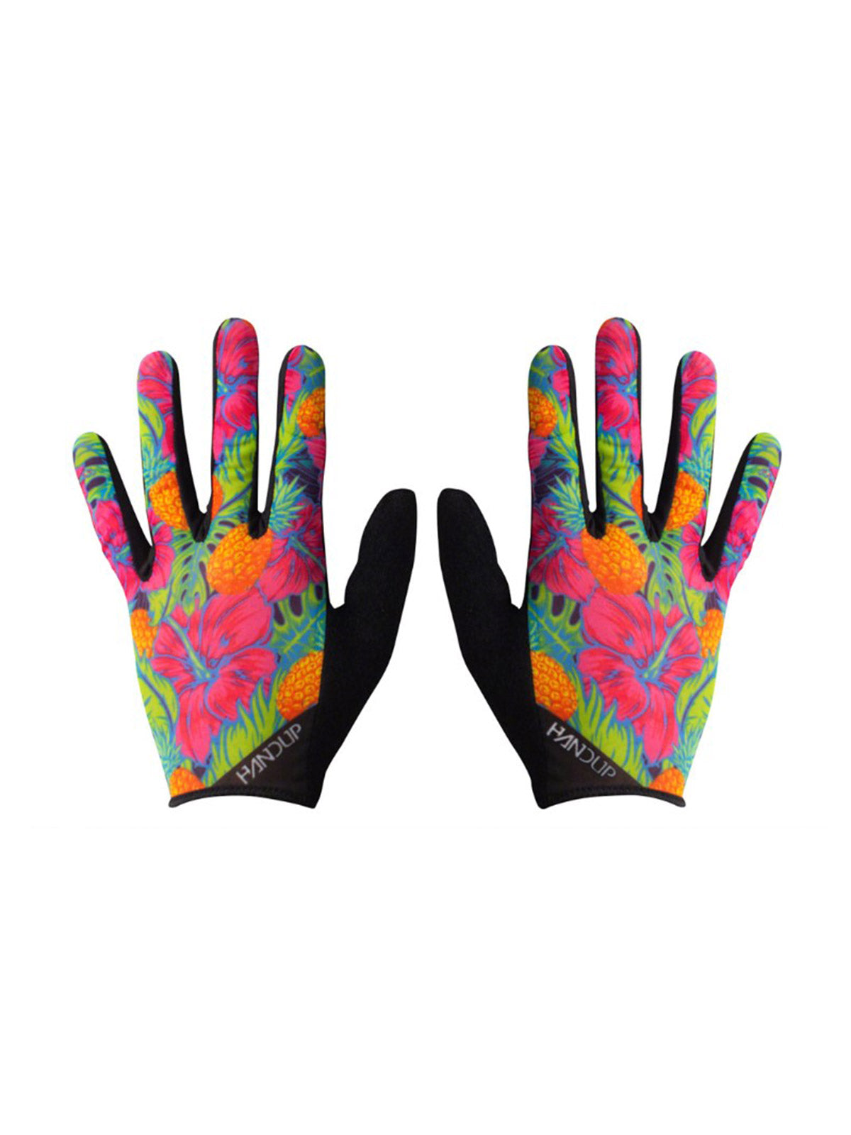 Handup Vented LF Bike Gloves in Pineapple Caribbean Colorway