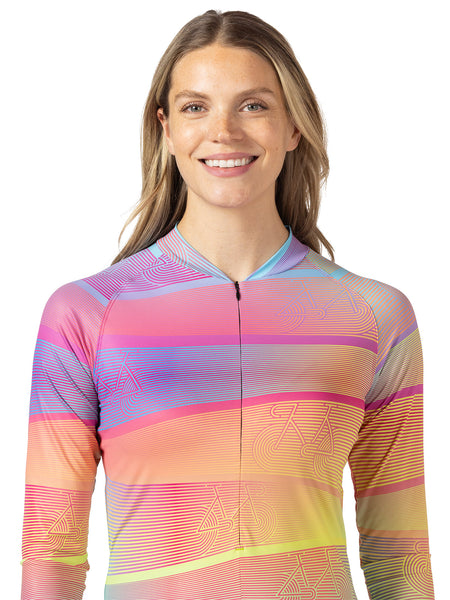 Terry Soleil Long Sleeve Bike Jersey in color || Zoombre