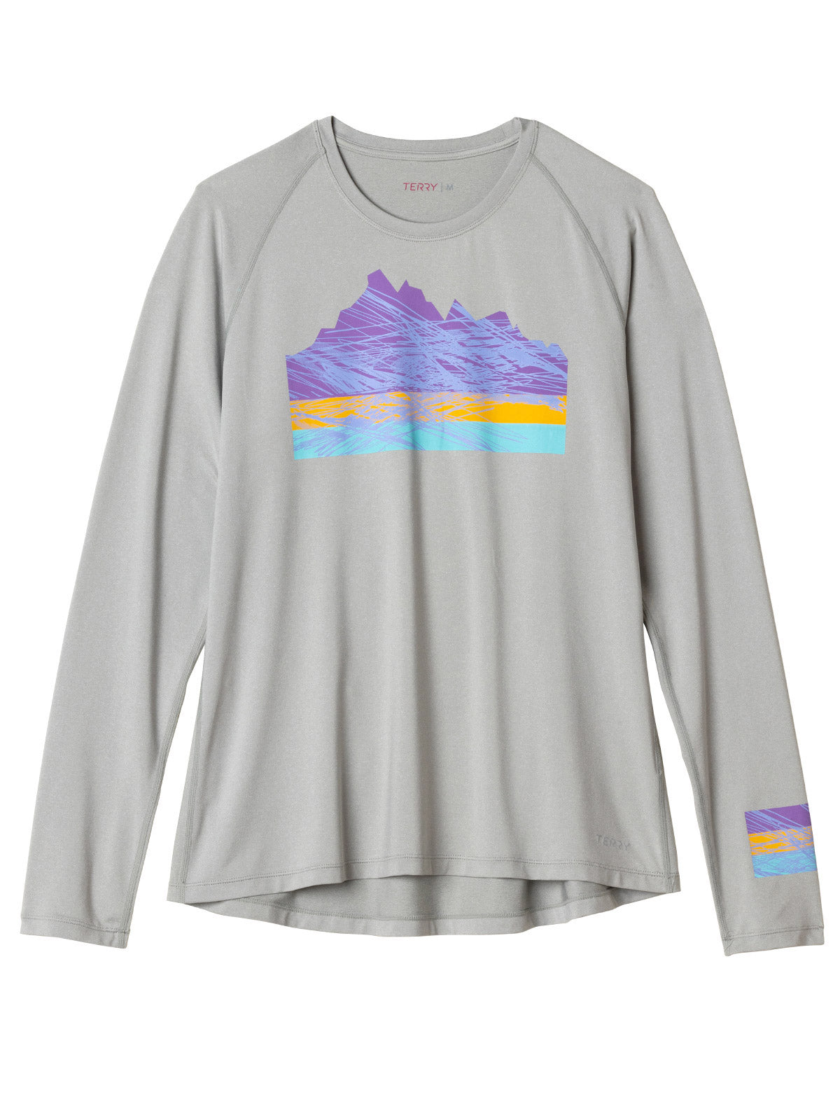 Terry Tech Tee Flow Long Sleeve in color || Dove | Majesty