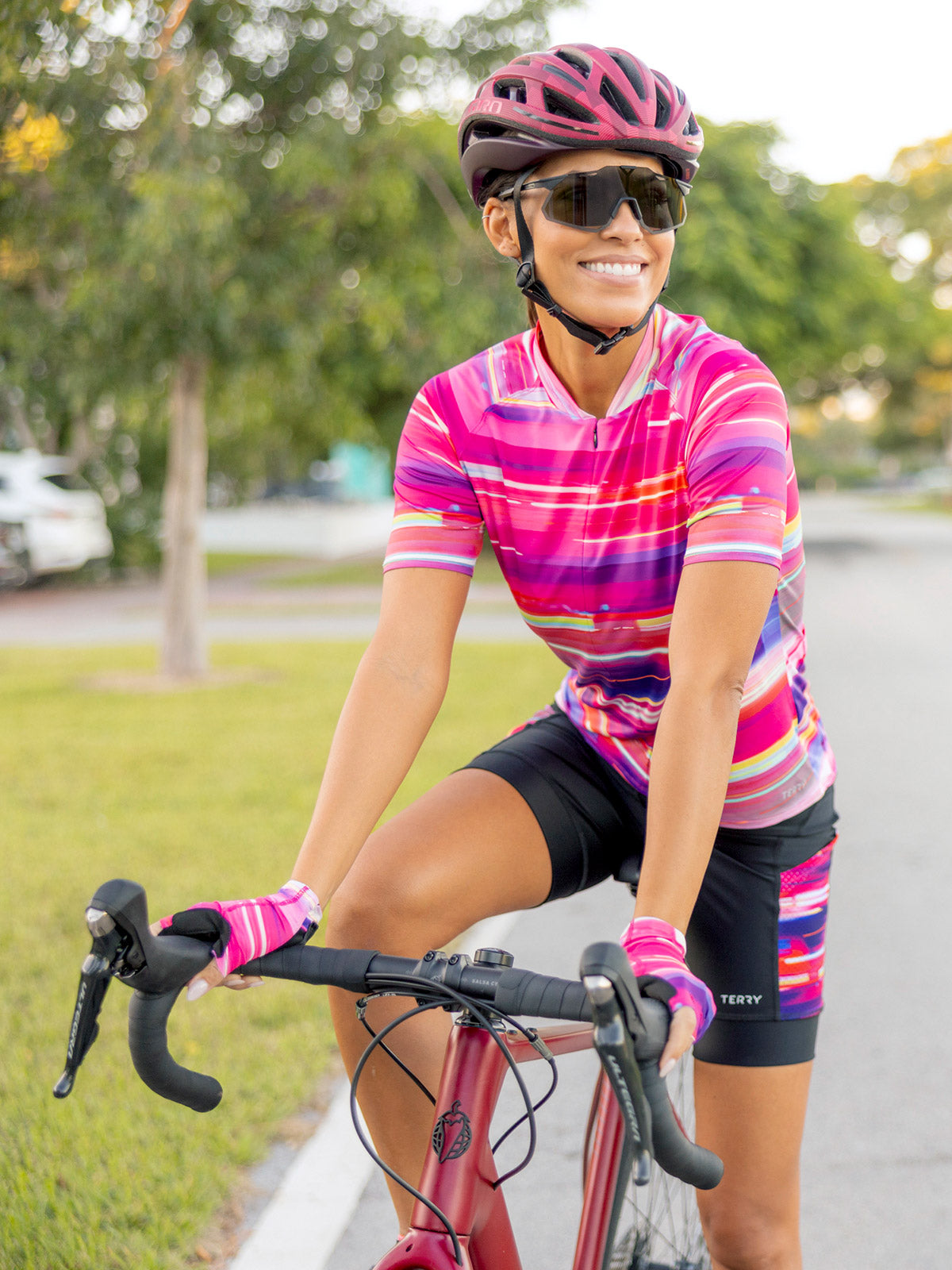 Terry Soleil Short Sleeve Bike Jersey in Traffic Colorway