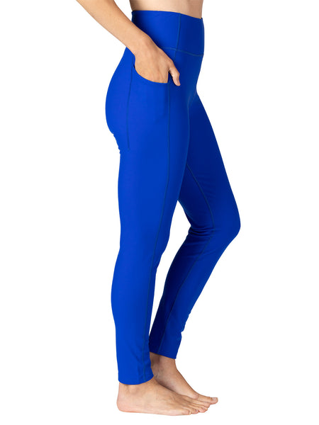 Terry Padless Hi-Rise Tight in color || Sapphire