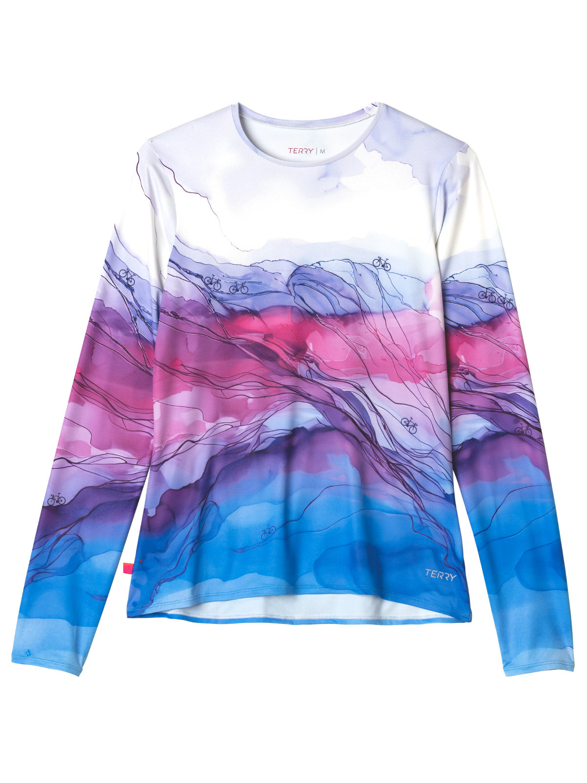 Terry Soleil Long Sleeve Bike Top in color || Aquarelle