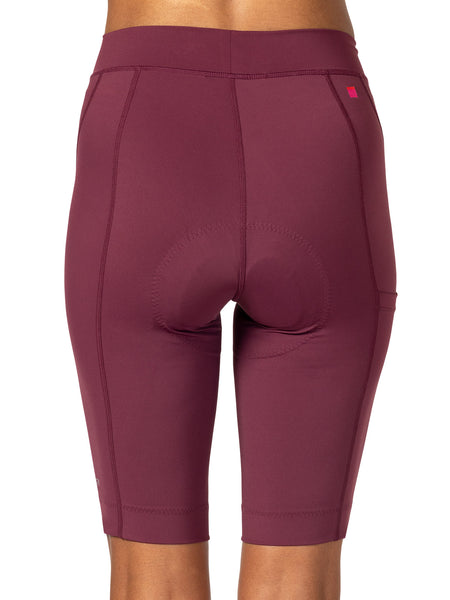 Terry Bike Bermuda Short in color || Mauve Wine
