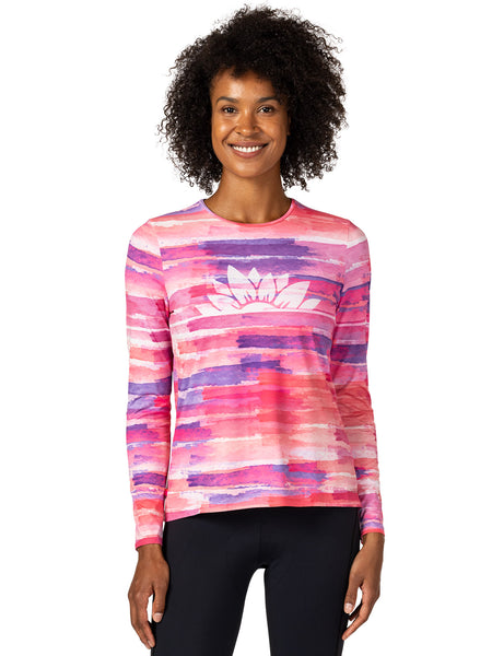 Terry Soleil Free Flow Long Sleeve Multi Sport Top in color || Lotus Flow