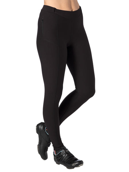 Terry Coolweather Bike Tight Petite Length in color || Black