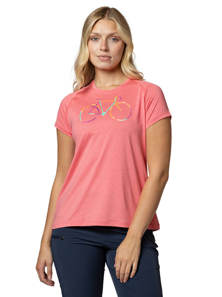 Terry Tech Tee Flow Short Sleeve in color || Calypso Coral Chromacycle