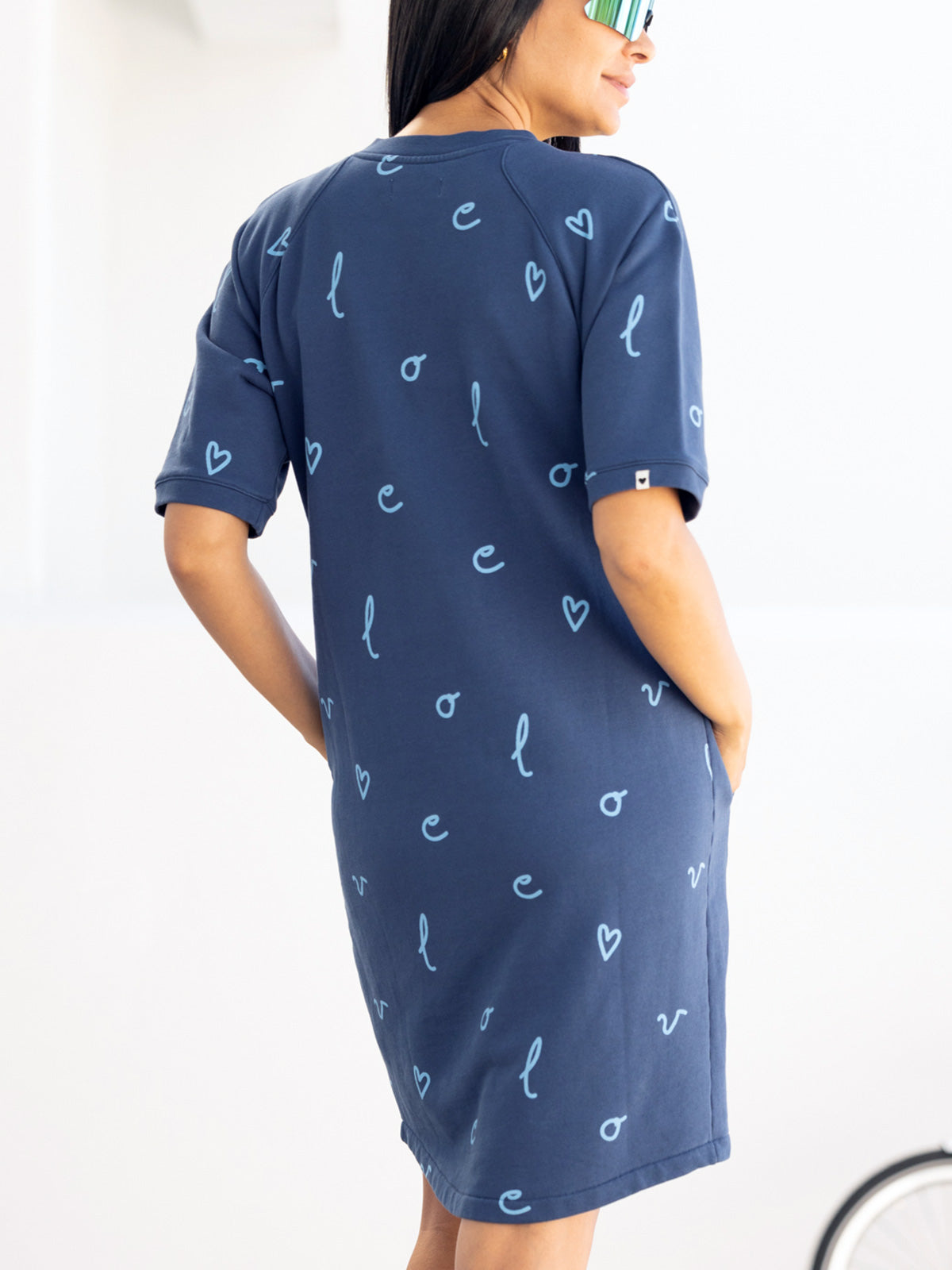 Maloja Soliat Sweatshirt Dress in Midnight Velolove Colorway