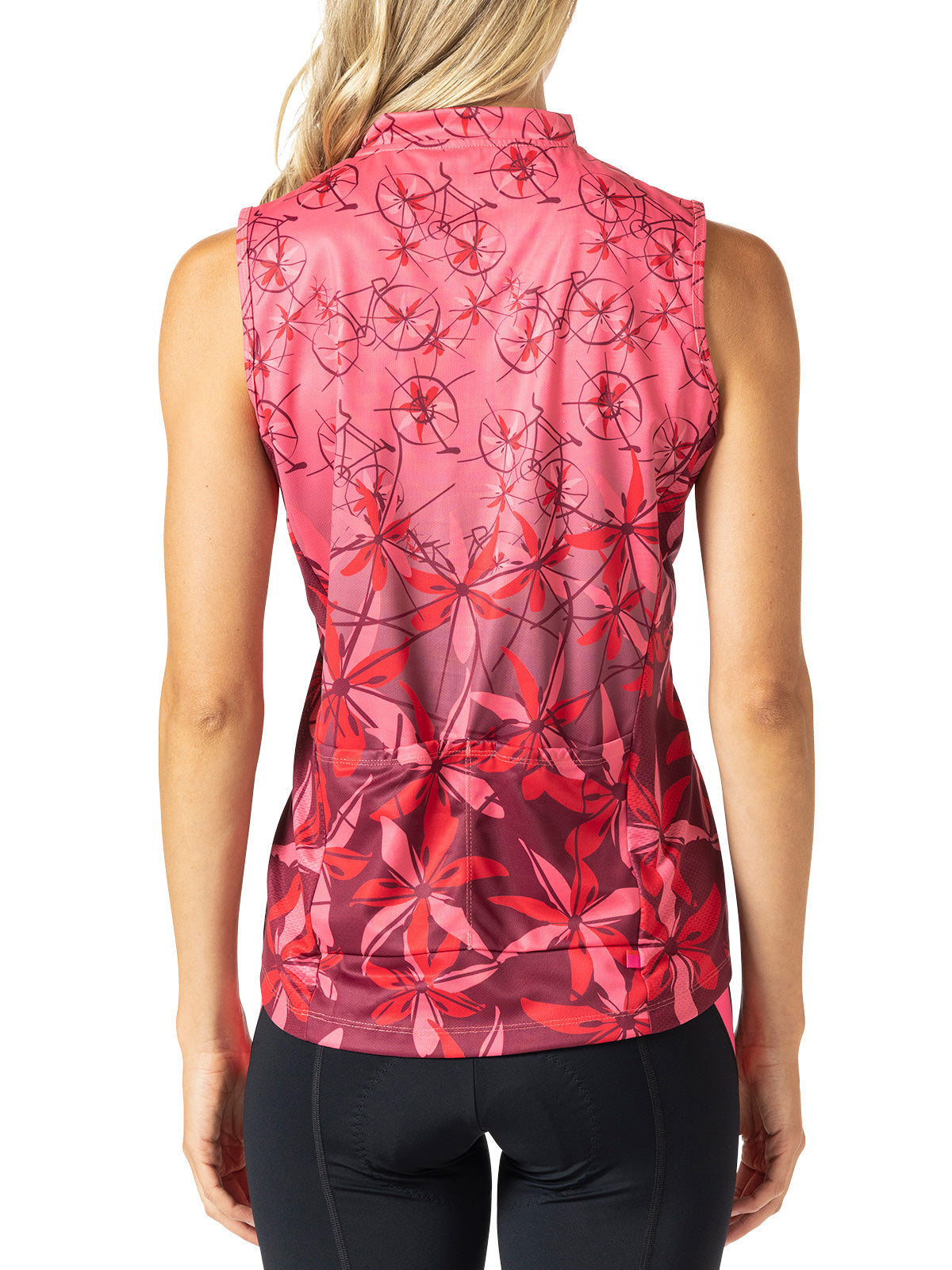 Terry Breakaway Mesh Sleeveless Bike Jersey Plus in color || Petaluma Pink