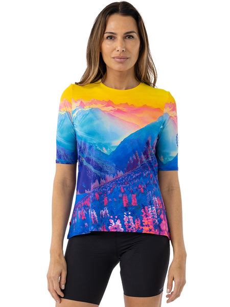 Terry Soleil Flow Short Sleeve Bike Top in color || Auvergne