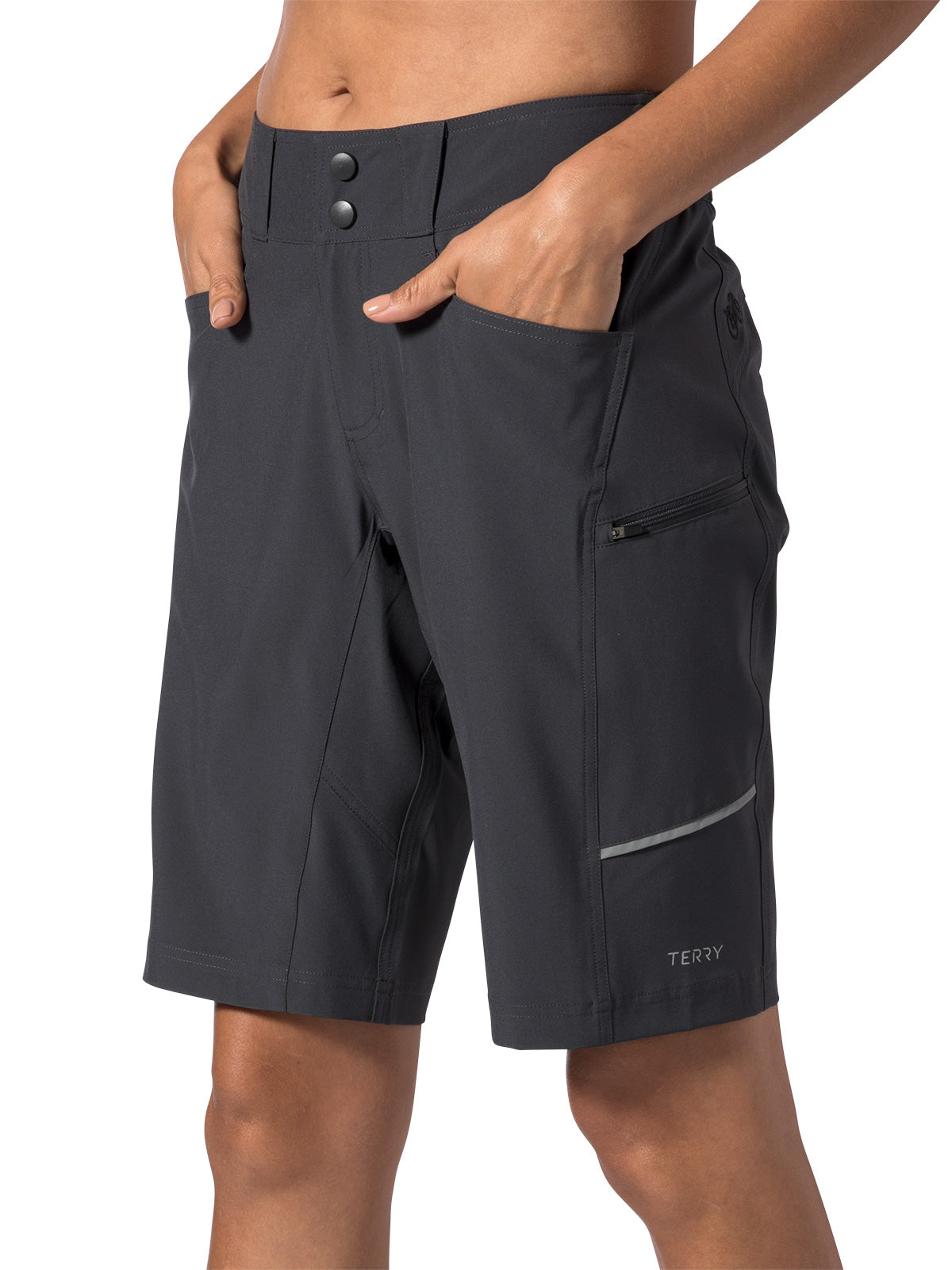 Terry Metro Bike Short Relaxed in Ebony Colorway