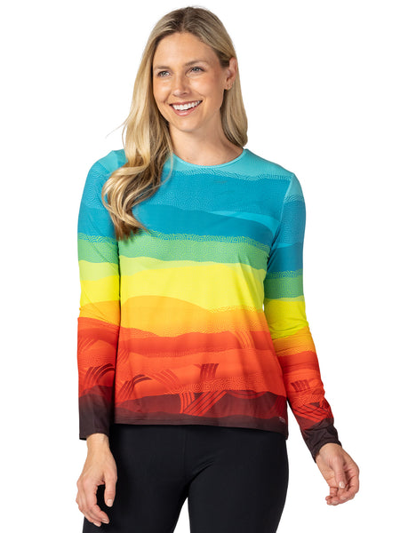 Terry Soleil Free Flow Long Sleeve Multi Sport Top in color || Sedona