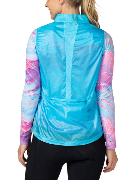 Terry Mistral Packable Bike Vest in color || Neon Blue