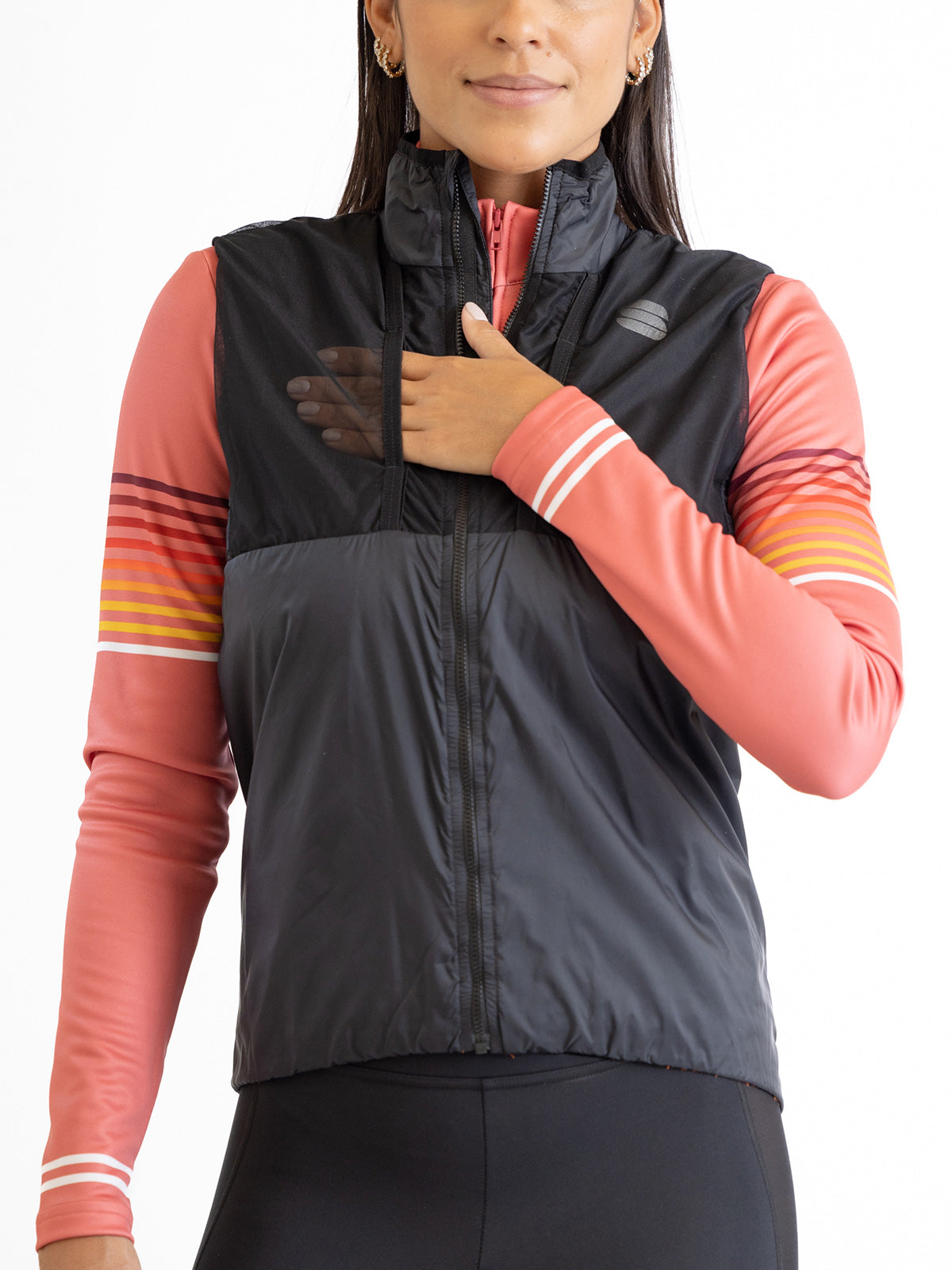 Sportful Giara Layered Bike Vest in Black Colorway