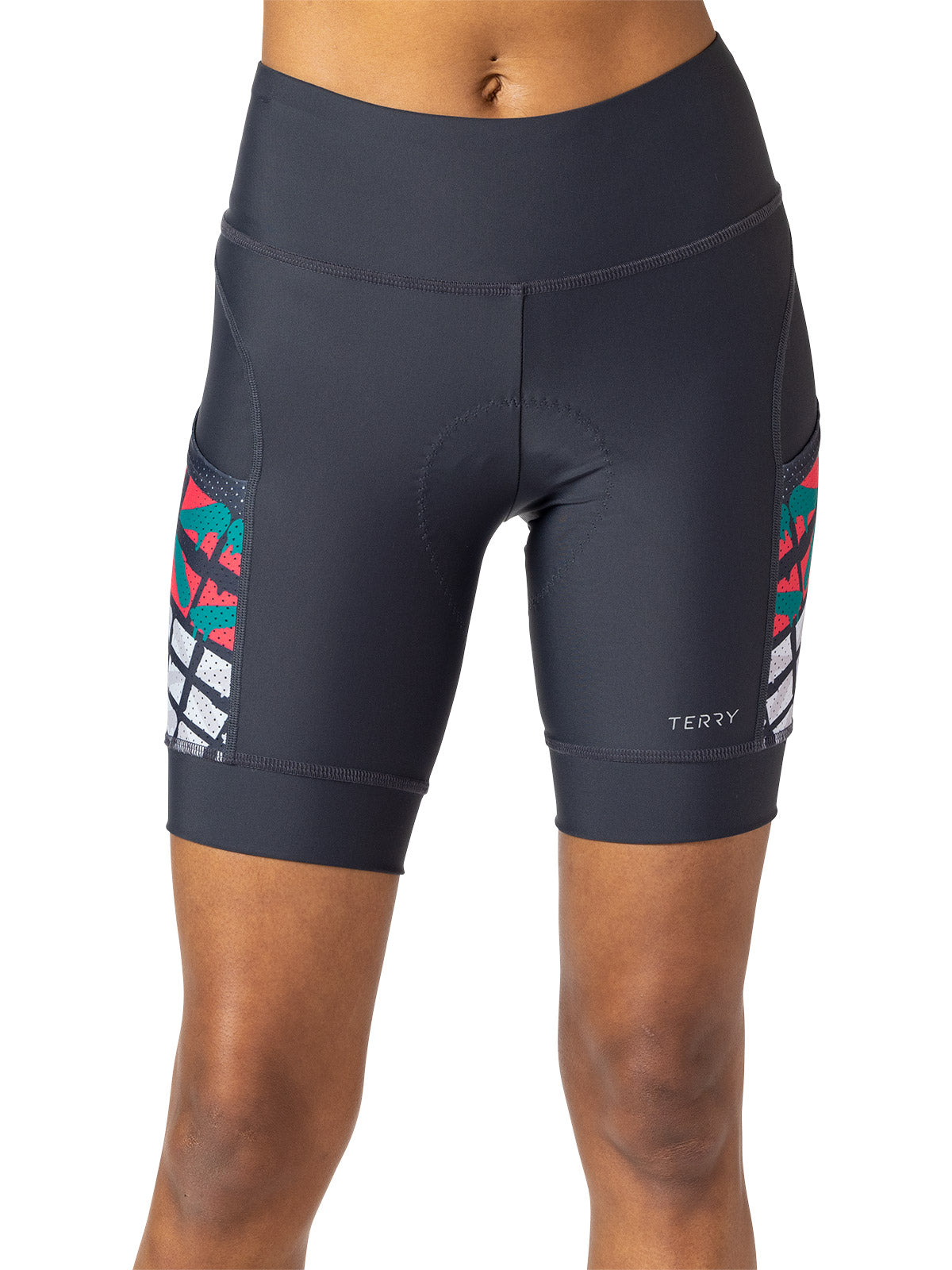 Terry Soleil Bike Short in Charcoal | Basque Colorway